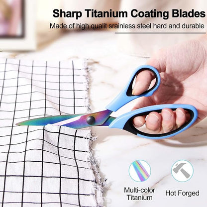 8.5" All-Purpose Scissors, Comfort-Grip Sturdy Scissors - Image 4