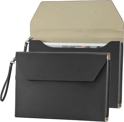 VANRA Expanding File Folder Organizer PU Leather Document Holder File Pocket by VANRA