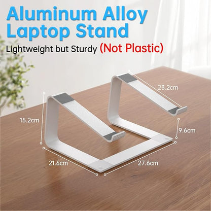 GleYo Laptop Stand for Desk Portable Computer Riser Metal Notebook Holder - Image 2