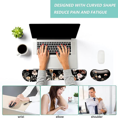 Keyboard Wrist Rest Mouse Wrist Support Set, Memory Foam Wrist Rest Pad - Image 5
