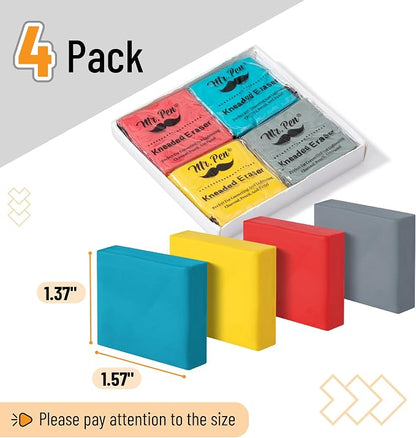 Mr. Pen- Kneaded Eraser, 4 Pack, Kneaded Erasers - Image 2