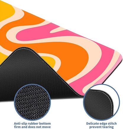 Boho XL Mouse Pad Large Desk Mat Extended Keyboard Mouse Pad Abstract Mousepad - Image 4