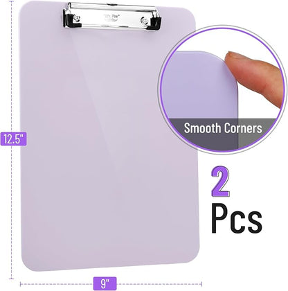 Mr. Pen- Plastic Clipboard, 12.5" x 9", 2 Pack | Muted Purple Clipboard Plastic - Image 2