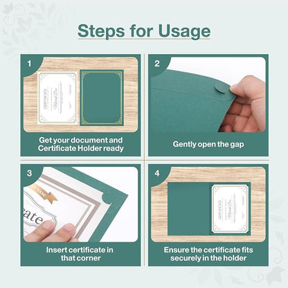BELLE KR® Green Certificate Holders 8.5 x 11, Documents and Diplomas - Image 4