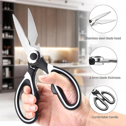 OMDAR 3 Pack Kitchen Scissors & Seafood Scissors Set, Sharp Kitchen Shears | - Image 6