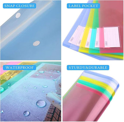 10 Pack Plastic Envelope Folders - Image 3
