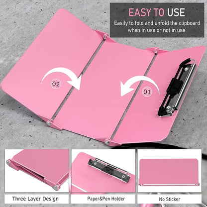 Nursing Clipboard Foldable Without Edition Cheat Charts, 3 Layers Aluminum - Image 2