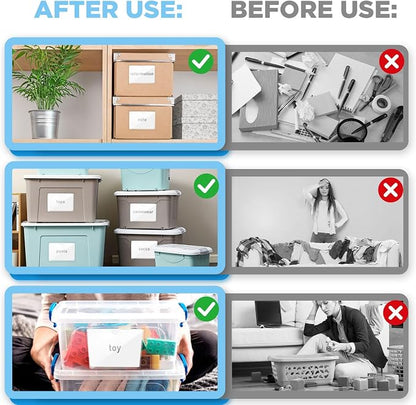 40 Pack Clear Self-Adhesive Pockets, PVC Label Holders - Image 6