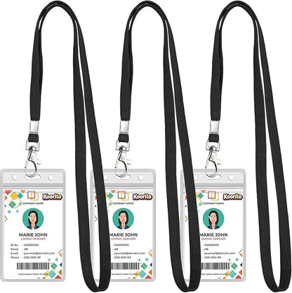 Koorito 3 Pack Clear ID Badge Holder by koorito