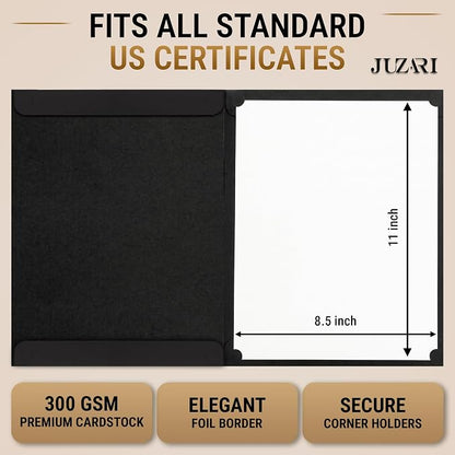 30 Pack Double Sided Certificate Holders 8.5x11 Black - Image 2