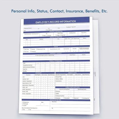 Employee Record Folders, Large Capacity and Durable Employee Info Record - Image 2