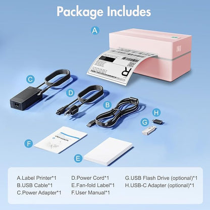 Thermal Shipping Label Printer 4x6 Bluetooth Label Maker - Image 9