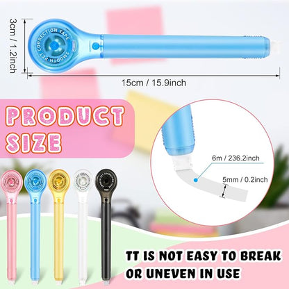 Gersoniel 25 Pack Correction Tape Pen Correctional Ink Tape Push Pull Protective - Image 2