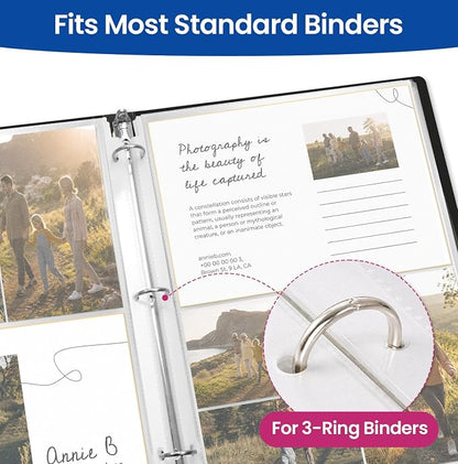 Taja Sheet Protectors for 3 Ring Binder, Non-Glare Page Protectors Top Loading - Image 6