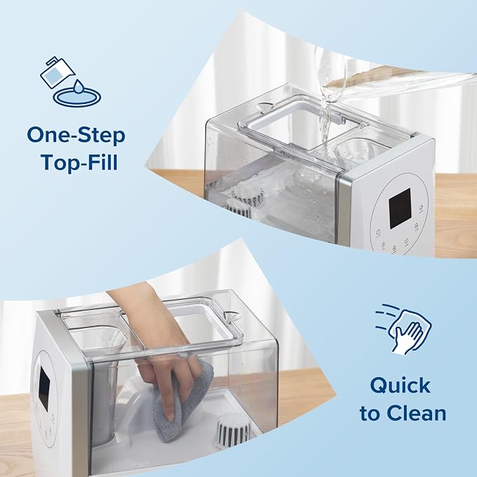 LEVOIT LV600S Smart Warm and Cool Mist Humidifiers for Home Bedroom Large Room, (6L) 753ft² Coverage, Quickly & Evenly Humidify Whole House, Easy Top Fill, App & Voice Control - Quiet Sleep Mode - Image 6