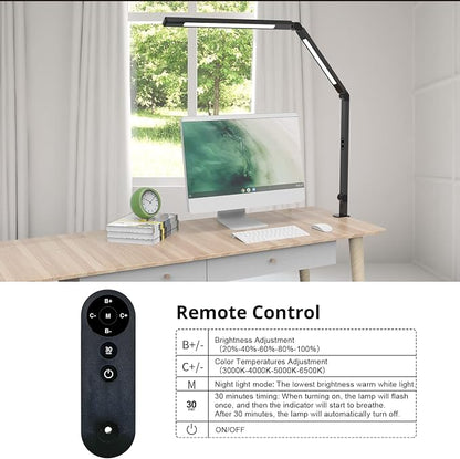 LED Desk Lamp with Clamp, Architect Desk Lamp - Image 4