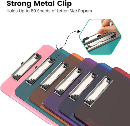 Plastic Clipboards, 8.5x11 Clear Clip Board - Image 4