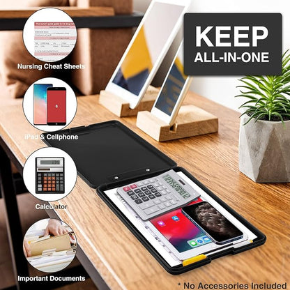 Sooez Clipboard with Storage, Plastic Storage Clipboards with Low Profile Clip - Image 5