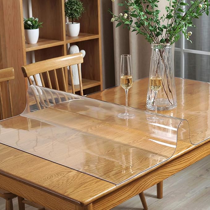 Clear Table Protector for Bench Entryway Coffee Side Bedside TV Cabinet PVC - Image 2