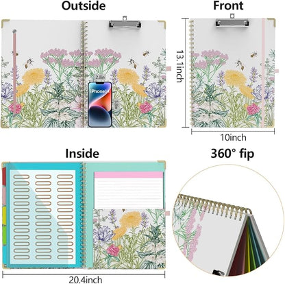 Clipboard Folio with Storage 8.5 X 11 Padfolio Notebook, Clipboards with - Image 2