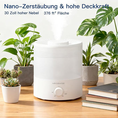 MegaWise Ultrasonic Cool Mist Humidifier SK7620 - 1.5L Capacity, Whisper-Quiet Operation, Adjustable Mist Output, Auto Shut-Off - Ideal for Home, Office, Baby Room, and Bedroom - Image 7