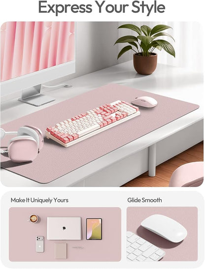 YSAGi Leather Desk Protector, Office Mat, Large Mouse Mat, Non-Slip PU Leather - Image 2