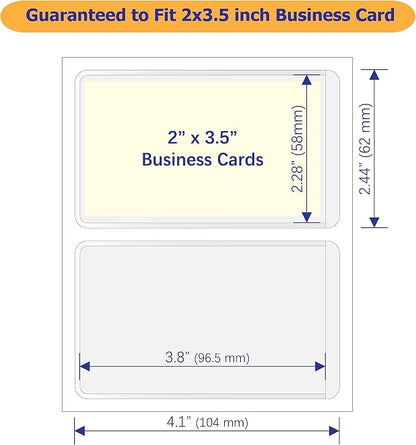 IMAGAME Clear Adhesive Business Card Pocket swith Side Open - Image 3