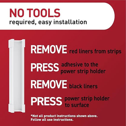 Command Power Strip Holder, 1 Tray and 8 Strips - Image 7