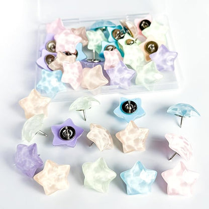 25 Pcs Star Push Pins, Thumb Tacks by KEYDUACU