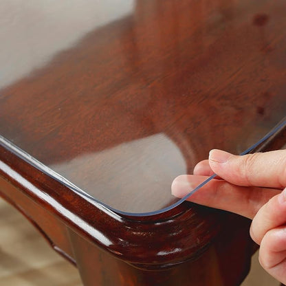 OstepDecor 42 x 96 Inch Clear Table Cover Protector, 2mm Thick Clear Plastic - Image 4