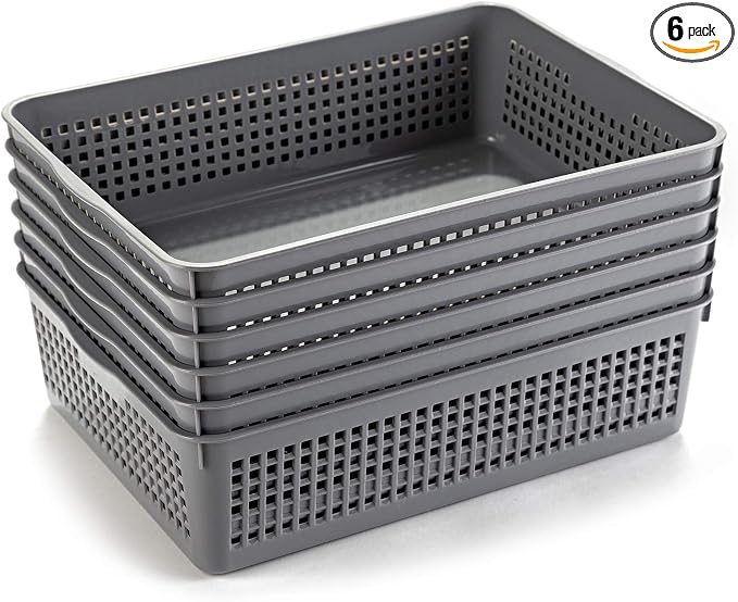 Aebeky A4 Size Plastic Paper Storage Trays, Desktop File Organizer Baskets by Aebeky