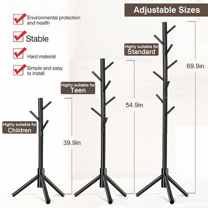 WANGMUXIA 2 PCS Coat Rack, Freestanding Coat Rack - Image 3