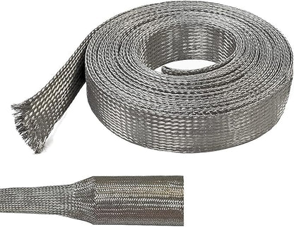 Electriduct 1/2" Tinned Copper Metal Braid Sleeving Flexible EMI RFI Shielding by Electriduct