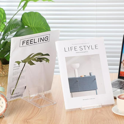 24 Pack Acrylic Book Stand for Display Adjustable Clear Display Holder Easel - Image 3