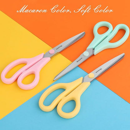 iBayam 8.5" All Purpose Yellow Pink Teal Scissors - Image 2