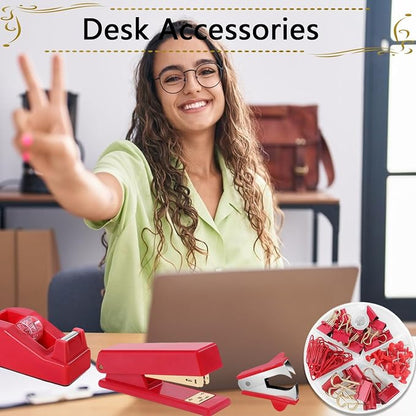 Office Supplies, Stapler and Tape Dispenser Set - Image 4