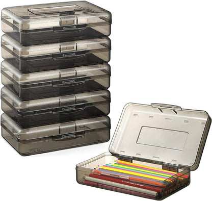 Sooez 6 Pack Pencil Box, Hard Pencil Boxes by Sooez
