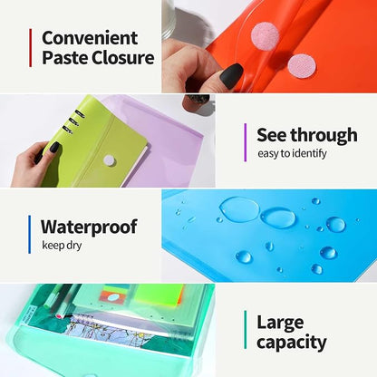 LEOBRO Plastic File Folders for Documents, Reusable Clear File Folders File - Image 4