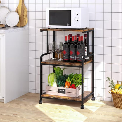 Arbuxzuy Printer Stand with Storage Shelf, 3 Tier Printer Cart with Wheels - Image 6