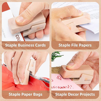 NUSIGN Mini Stapler with 830 Staples, Small Cute Desk Staplers, 25 Sheet - Image 5