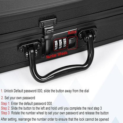 Clipboard with Storage Combination Lock with Handle, Metal clipboard with - Image 2