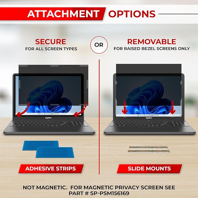 SightPro 15.6 Inch 16:9 Laptop Privacy Screen Filter - Image 4