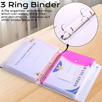 XKDOUS Aesthetic Document Organizer Linen Folio Folders - Image 5