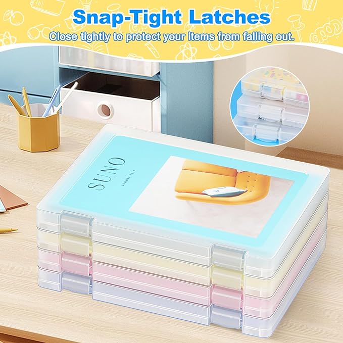1 Pack A4 File Box Paper Organizers Holder, Transparent Document Paper Project - Image 3
