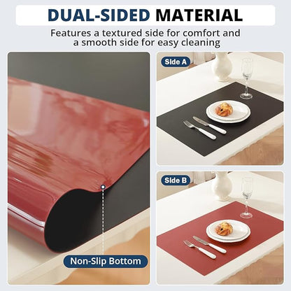 OstepDecor Black Table Cover Protector 36 x 63 Inch, 1.5mm Thick Plastic Table - Image 3