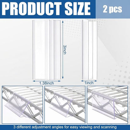 Kathfly 2 Pack Wire Shelf Label Holders Shelf Cable Tags - Image 2