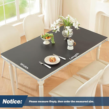 OstepDecor Black Table Cover Protector 36 x 63 Inch, 1.5mm Thick Plastic Table - Image 2