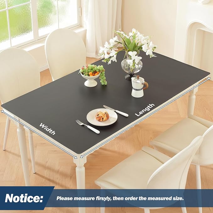 OstepDecor Black Table Cover Protector 30 x 72 Inch, 1.5mm Thick Plastic Table - Image 2