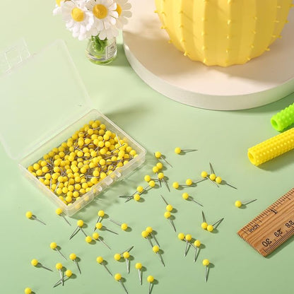 XIHIRCD 200pcs Map Push Pins, Map Tacks Round Head Pins Small Thumb Tacks - Image 3