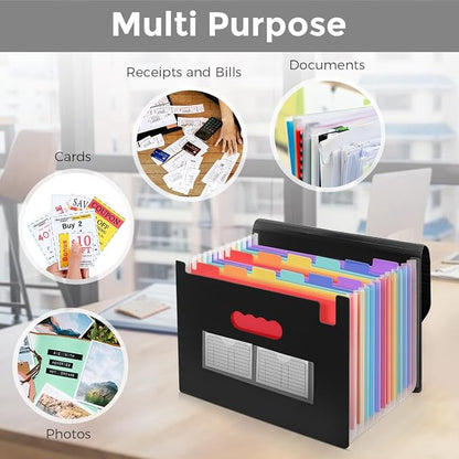 SKYDUE Accordion File Organizer, Expanding File Folder - Image 7